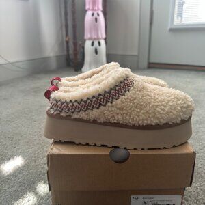 Ugg Tazz Shearling Braided Flatform Slippers